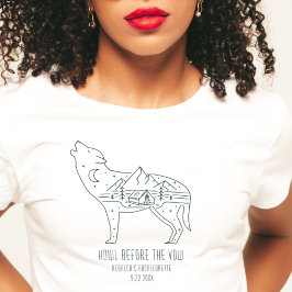 Camiseta Wolf Cute, partido de bachillerato de camping pers