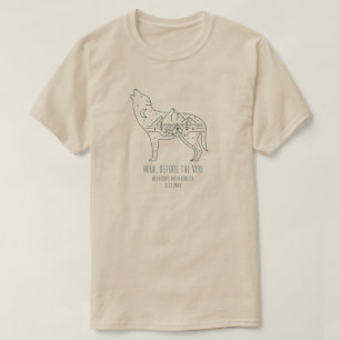 Camiseta Wolf Cute, partido de bachillerato de camping pers