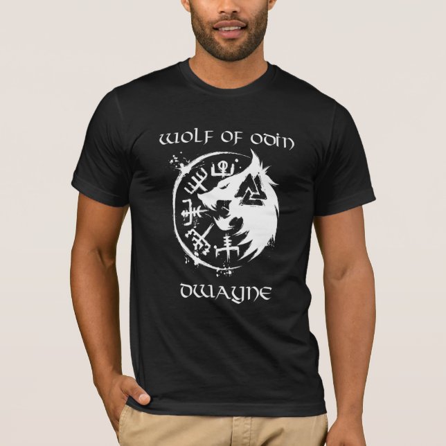 Camiseta Wolf De Odin Dwayne Personalizado (Anverso)
