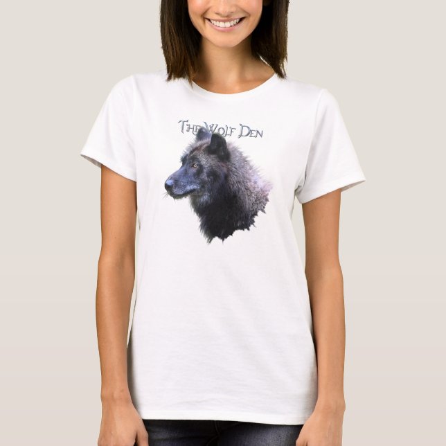 Camiseta Wolf Den Gray Wolf Head Wildlife T-Shirt (Anverso)