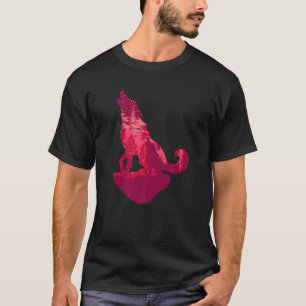 Camiseta Wolf Dog Silhoutette Diseño Animal Natural Exterio