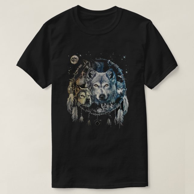 Camiseta Wolf Dream Catcher (Diseño del anverso)