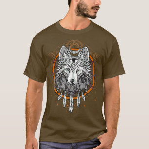 Camiseta Wolf Dreamcatcher Native American Dream Catcher