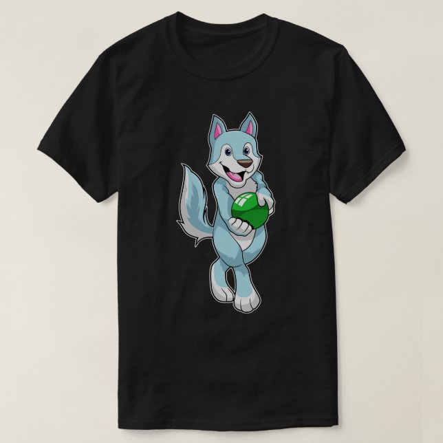 Camiseta Wolf en el Bowling con la pelota de bolos (Diseño del anverso)