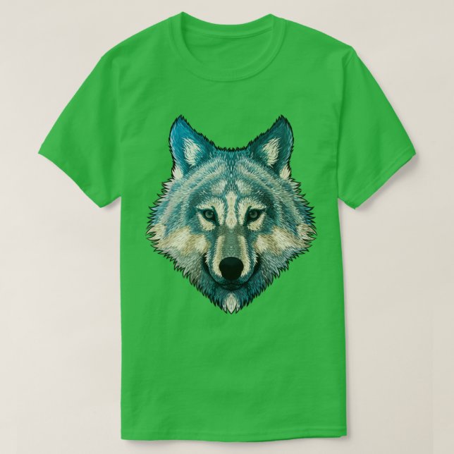Camiseta Wolf Face Gray Wolf Fearless Warrior Wild Animal K (Diseño del anverso)