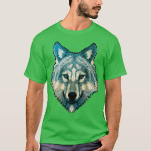 Camiseta Wolf Face Gray Wolf Fearless Warrior Wild Animal K