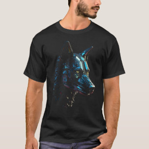 Camiseta Wolf Fantasy Dog Robot Polygon Animal Wolf