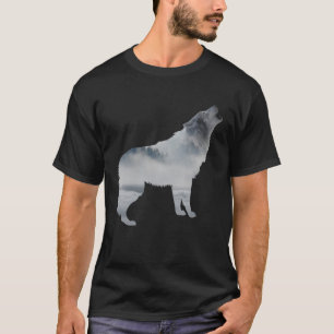 Camiseta Wolf Forest Nebula Mystic Natural