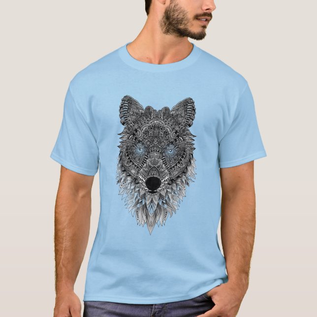 Camiseta Wolf Graphic Men’s T-Shirt Casual Streetwear (Anverso)