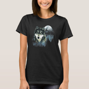 Camiseta Wolf Gray Wolf Huning Ground Icy Moon Forest Gal