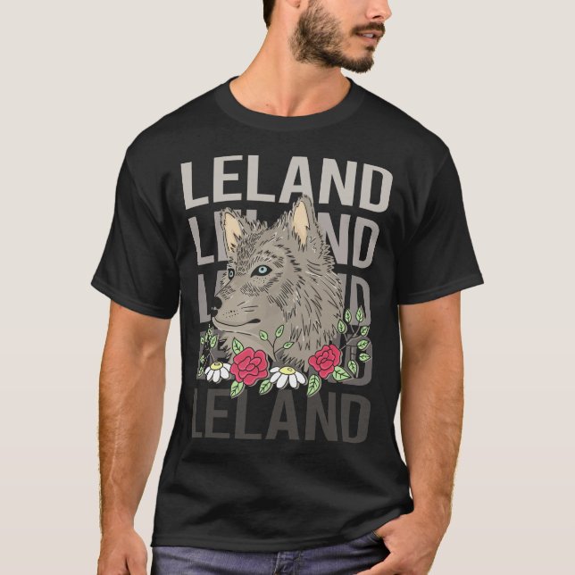 Camiseta Wolf Head - Leland Name (Anverso)