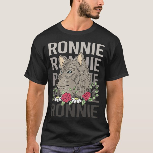 Camiseta Wolf Head - Ronnie Name (Anverso)