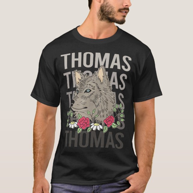 Camiseta Wolf Head - Thomas Name (Anverso)