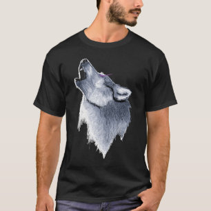 Camiseta wolf Howl head Face para la fauna lobo