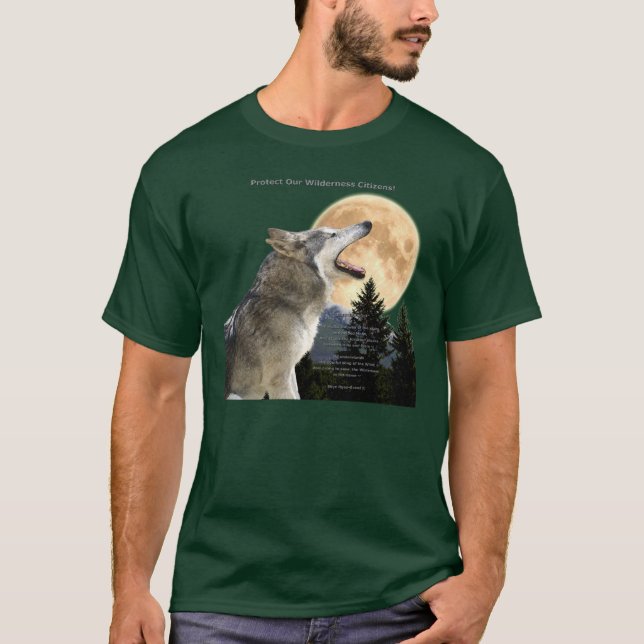Camiseta WOLF HOWL & POEM (Protección de los lobos (Anverso)