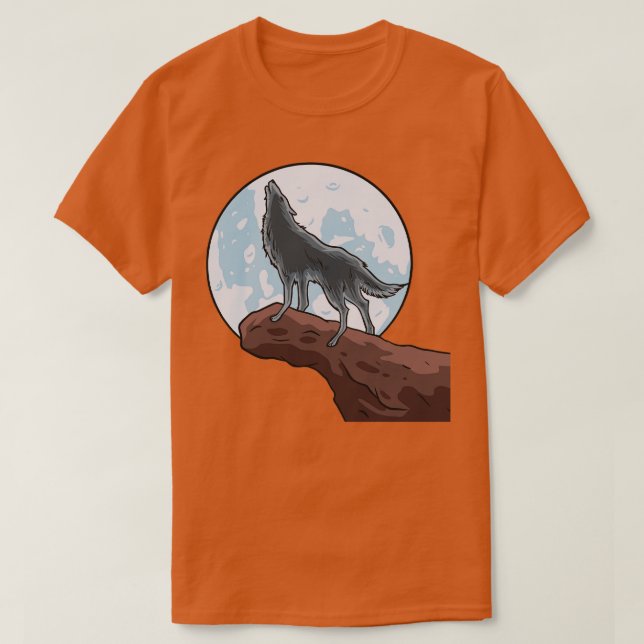 Camiseta Wolf Howling At The Moon Wolves (Diseño del anverso)