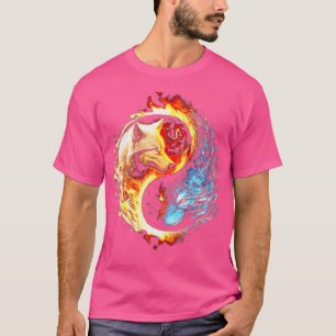 Camiseta Wolf Howling En La Lobo De La Luna Yin Yang Animal