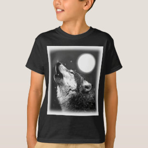 Camiseta Wolf Howling en la Luna
