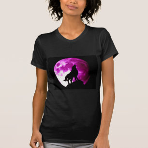 Camiseta Wolf Howling en la Luna