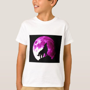Camiseta Wolf Howling en la Luna