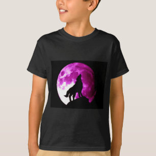 Camiseta Wolf Howling en la Luna