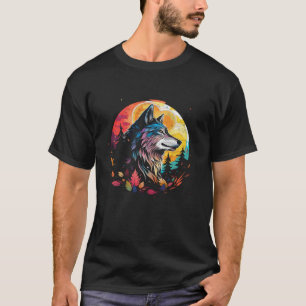 Camiseta Wolf Howling en la luna Kawaii Kid s Alaskan Wild