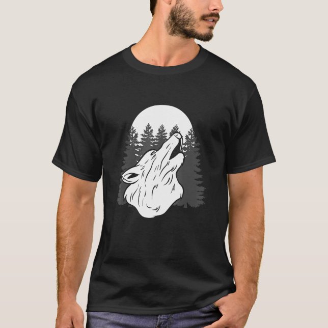 Camiseta Wolf Howling Forest Toy Collector (Anverso)