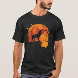 Camiseta Wolf Howling Full Moon Forest Nature Wol