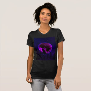 Camiseta WOLF HOWLING MOON MAGENTA