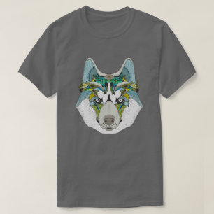 Camiseta Wolf husky azul