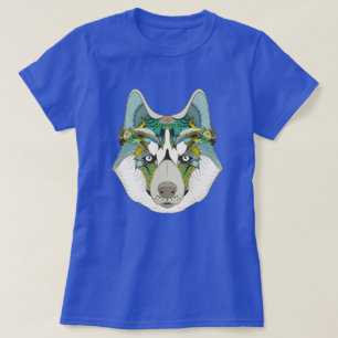 Camiseta Wolf husky azul