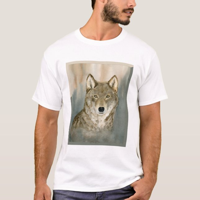 Camiseta Wolf in the Mist Watercolor (Anverso)