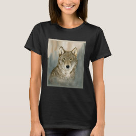 Camiseta Wolf in the Mist Watercolor