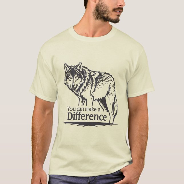 Camiseta Wolf Inspiration – “You Can Make a Difference”  (Anverso)