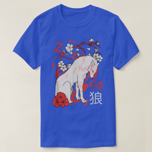 Camiseta Wolf Japan Ume Momo Sakura Blossoms (Diseño del anverso)