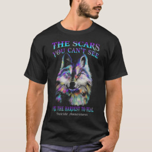 Camiseta Wolf Las Cicatrices Que No Se Pueden Ver Son Las M