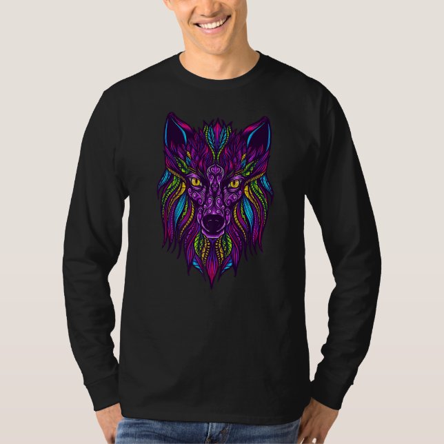 Camiseta Wolf Love Wolves Tribal Tattoo Wolf (Anverso)
