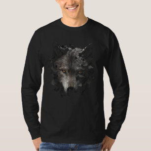 Camiseta Wolf Lover Fantasy Artwork Animal Motif Wolf