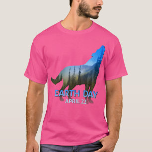 Camiseta Wolf Lovers Día De La Tierra 50 Aniversario 22 De 