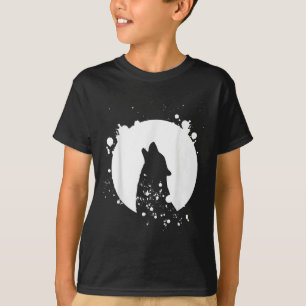 Camiseta Wolf Men Silhouette Animal Motif Environmental