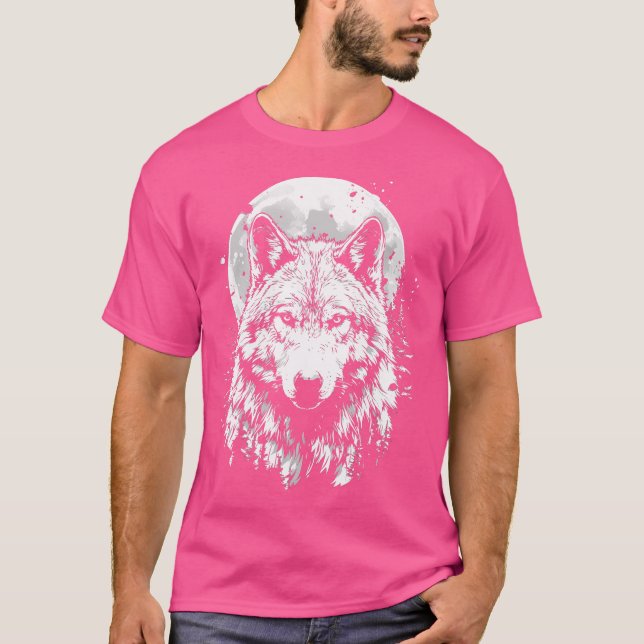 Camiseta Wolf Moon Gray Howling (Anverso)