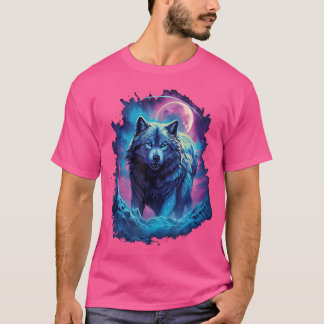 Camiseta Wolf Moon Howling Lobos Graciosos Y Lobos