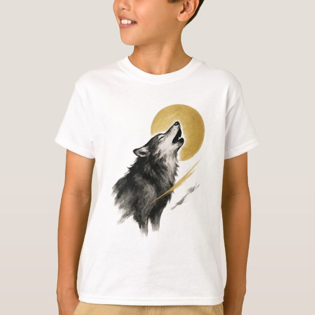 Camiseta 【Wolf Moon Kids T-Shirt】 (Anverso)