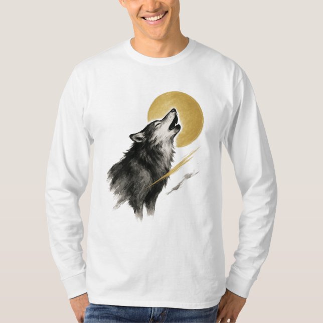 Camiseta 【Wolf Moon Long Sleeve T-Shirt】 (Anverso)
