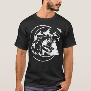 Camiseta Wolf Moon Wild Mountain Wolf gritando Noche Animal