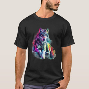 Camiseta Wolf Motif Animal Lover Forest Art Wild Animal Nat