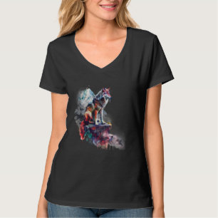 Camiseta Wolf Motif Animal Lover Forest Art Wild Animal Nat