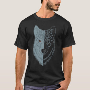 Camiseta Wolf Motif Predator Face Wolfs 1