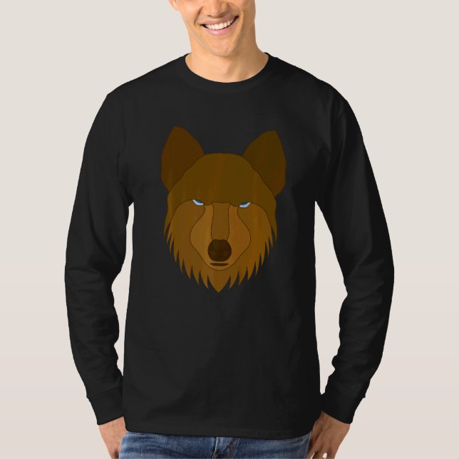Camiseta Wolf Motif Predator Face Wolfs 2 (Anverso)