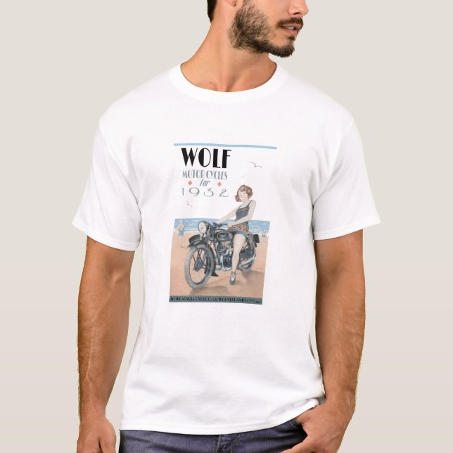 Camiseta Wolf Motorcycle T-Shirt (Anverso)